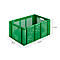Euro Box groente- en fruitkist, voedselveilig, inhoud 55,7 liter, opengewerkte versie, groen