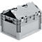 Euro Box Leichtbehälter ELB 4220, aus PP, Inhalt 20,4 L, mit Deckel, grau