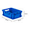 Euro Box Serie EF 4140, aus PP, Inhalt 12,8 L, geschlossene Wände, Durchfassgriff, blau