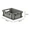 Euro Box Serie EF 4140, aus PP, Inhalt 12,8 L, geschlossene Wände, Durchfassgriff, grau