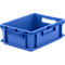 Euro Box Série EF 4140, en PP, capacité 12,8 L, parois fermées, poignée traversante, bleu