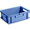 Euro Box Série EF 4140, en PP, capacité 12,8 L, parois fermées, poignée traversante, bleu