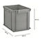 Euro Box Serie EF 4320, aus PP, Inhalt 29,5 L, geschlossene Wände, Unterfassgriff, grau