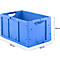 Euro Box Serie LTB 6320, de PP, capacidad 61,7 L, sin tapa, azul