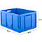 Euro Box Serie LTB 8420-GL, aus PP, Inhalt 175 L, Durchfassgriff, blau