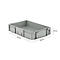 Euro Box Série LTF 6120, en PP, capacité 21 L, poignée sous le couvercle, gris