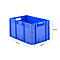 Euro Box Serie LTF 6320, aus PP, Inhalt 62,7 L, Durchfassgriff, blau
