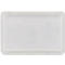 Couvercle en plastique rectangulaire transparent avec texte en relief "MADE IN GERMANY".