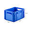 Euro Box Serie MF 4220, aus PP, Inhalt 19,7 L, Durchfassgriff, blau