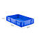 Blaue Kunststoff-Lagerbox mit Maßangaben 600x400x120 mm auf weißem Hintergrund.