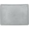 Rectangular grey plastic tray. Fine scratches on the surface, a raised edge.