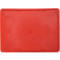 Red plastic tray with rounded corners and a raised edge.
