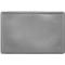 Bac en plastique rectangulaire gris avec motif losanges et un détail rectangulaire au centre.