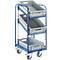 Euro-containerwagen met open frame en 3 bakken, 410 x 620 mm