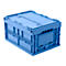 EURO-Maß Faltbox 4322 DL, mit Deckel, für Lager- und Mehrwegtransport, Inhalt 19 L, blau