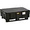 EURO opvangbak 250/2 CEMO, polyethyleen, met 2 sledes, met goedkeuring, B 1205 x D 805 x H 440 mm, met PE rooster