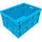 Light blue, open transport box with straight sides. The box is on a white background.