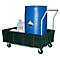 EURO Sump Tray 250/2 CEMO, polyethyleen, verrijdbaar, met zwenk- en bokwielen, met goedkeuring, met stalen onderstel, zonder rooster