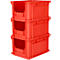 Eurobox EF 4220 F1, 20,4 l, jusqu'à 15 kg, paroi frontale fermée &amp; semi-ouverte, poignées traversantes, empilable, L 400 x l 300 x H 200 mm, PP recyclé, rouge
