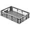 Eurobox Gläserkasten, Inhalt 27 l, durchbrochene Version, Durchfassgriffe, lebensmittelecht, stapelbar, HDPE, grau