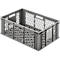 Eurobox Gläserkasten, Inhalt 47,8 l, durchbrochene Version, Durchfassgriffe, lebensmittelecht, stapelbar, HDPE, grau