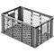 Eurobox Gläserkasten, Inhalt 79,8 l, durchbrochene Version, Durchfassgriffe, lebensmittelecht, stapelbar, HDPE, grau