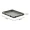 Eurobox serie EF 4040, gemaakt van PP, inhoud 3,6 L, gesloten wanden, bodemgreep, grijs