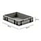 Eurobox serie EF 4080, gemaakt van PP, inhoud 7,4 L, gesloten wanden, bodemgreep, grijs