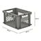 Eurobox serie EF 4221, van PP, inhoud 20,4 l, geperforeerde wanden, open handgreep, grijs