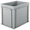 Eurobox-serie EF 4320, gemaakt van PP, inhoud 29,5 L, gesloten wanden, bodemgreep, grijs