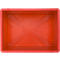Eurobox-serie EF 4320, gemaakt van PP, inhoud 29,5 liter, gesloten wanden, bodemgreep, rood