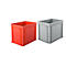 Eurobox-serie EF 4320, gemaakt van PP, inhoud 29,5 liter, gesloten wanden, bodemgreep, rood