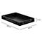 Eurobox serie EF 6070, geleidend PP, inhoud 14,3 l, gesloten handgreep, zwart