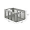 Eurobox serie EF 6281, van PP, inhoud 56,6 l, geperforeerde wanden, grijs, open handgreep