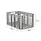 Eurobox serie EF 6321, van PP, inhoud 63,7 l, geperforeerde wanden, grijs, open handgreep