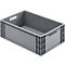 Eurokasten Ringoplast, 53 l, lebensmittelgeeignet, geschlossen, 2 Durchgriffe, L 600 x B 400 x H 223 mm, Kunststoff, grau