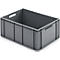 Eurokasten Ringoplast, 55 l, lebensmittelgeeignet, geschlossen, 2 Durchfassgriffe, L 600 x B 400 x H 273 mm, Kunststoff, grau