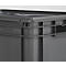 Europakrat EF 6320 serie, inhoud 63,7 l, doorgangsgreep, ijzergrijs, incl. deksel, 10 st.