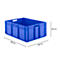 Blue plastic box, dimensions: 800x600x320 mm.