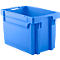 Light blue plastic box, with handles. It stands in front of a white background.