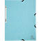 Exacompta Aquarel map, formaat A4, B 240 x H 320 mm, 3 flappen, rugetiket, elastische sluiting, FSC® karton, pastelblauw