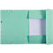Exacompta Aquarel map, formaat A4, B 240 x H 320 mm, 3 flappen, rugetiket, elastische sluiting, FSC® karton, pastelgroen