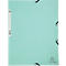 Exacompta Aquarel map, formaat A4, B 240 x H 320 mm, 3 flappen, rugetiket, elastische sluiting, FSC® karton, pastelgroen