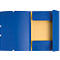 Exacompta classeur, DIN A4, avec élastique, 3 rabats, inscriptible, carton Colorspan, 355 g/m², bleu