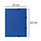 Exacompta classeur, DIN A4, avec élastique, 3 rabats, inscriptible, carton Colorspan, 355 g/m², bleu