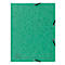 Exacompta classeur, DIN A4, avec élastique, 3 rabats, inscriptible, carton Colorspan, 355 g/m², vert