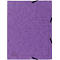 Exacompta classeur, DIN A4, avec élastique, 3 rabats, inscriptible, carton Colorspan, 355 g/m², violet