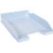 Bac de bureau bleu clair et vide.