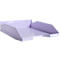 Bac de bureau en plastique lilas clair, rectangulaire, avec des bords surélevés et des découpes.