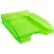Bac en plastique vert vif avec découpe.